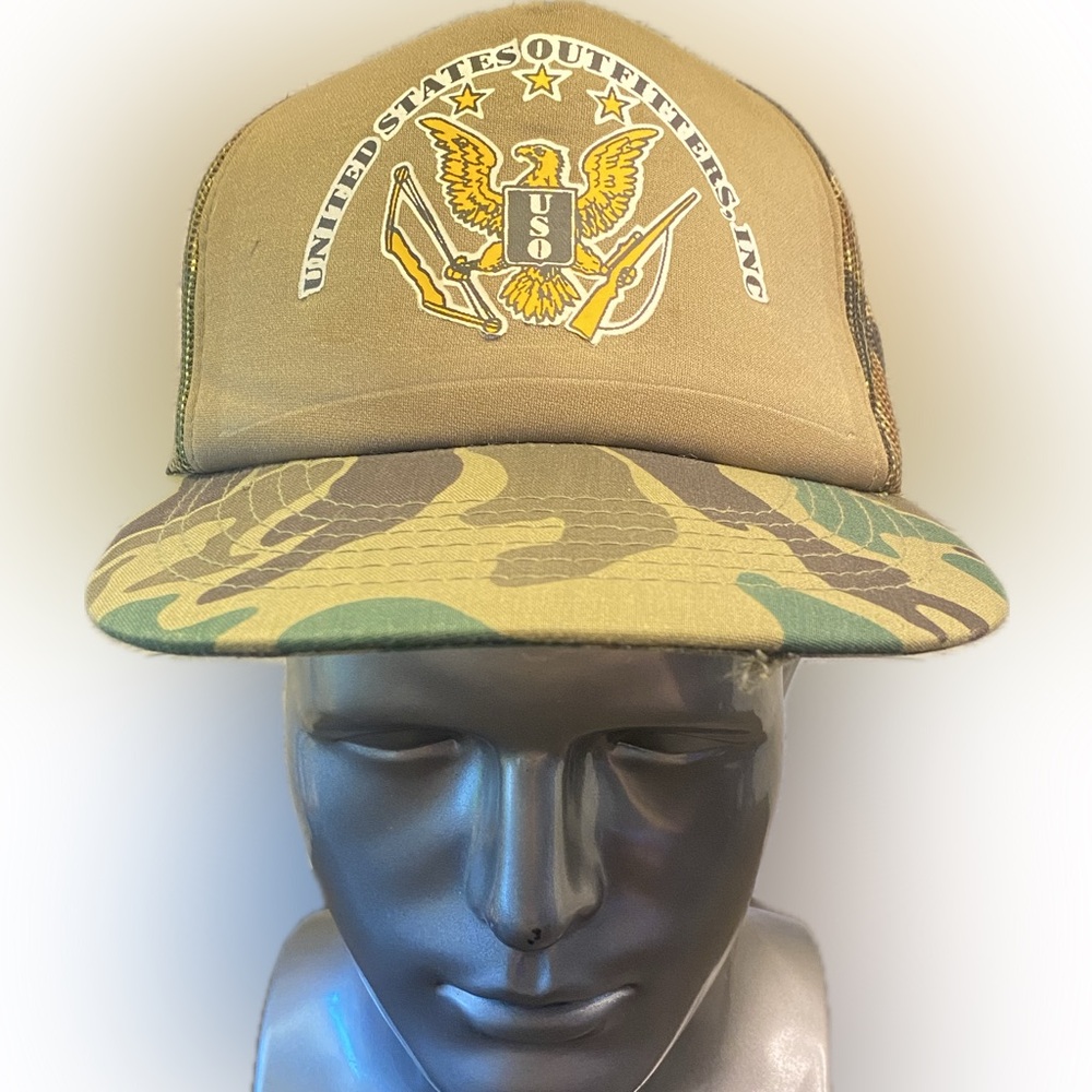 Vintage Camo Foam Mesh Trucker Snapback Hat United States Outfitters, Inc